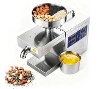 LYNNEYING Pressa per Olio Fredda e Calda, Pressa per Olio ad Alto Rendiimento, Pressa per Olio Domestica Elettrica 820W, Senza Fumo, Temperatura Regolabile 40-300℃ per Nocciola/Mandorla/Sesamo