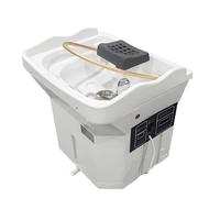 LYNNEYING Professionnel Équipement Head Spa,Système De Spa À Circulation D'eau Soin Cuir Chevelu,60 L Avec Fonction Cascade,Fumigation À La Vapeur Et Luminothérapie Pour Salons(Water cycle,Black)