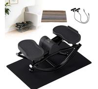 LYNNEYING Stepper A Dondolo Laterale, Attrezzo Per Allenamento Laterale, Portatile E Compatto, Per Casa, Appartamento, Ufficio, Palestra, Addominali, Glutei, Gambe(Black)