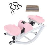 LYNNEYING Stepper Laterale A Dondolo, Macchina Da Allenamento A Casa Con Display Digitale, Ideale Per Allenare Gambe, Glutei E Addominali A Casa, Efficace(Pink)