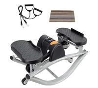 LYNNEYING Stepper Laterale A Dondolo, Macchina Da Allenamento A Casa Con Display Digitale, Ideale Per Allenare Gambe, Glutei E Addominali A Casa, Efficace(Gray)