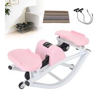 LYNNEYING Stepper Laterale A Dondolo, Tonifica Gambe, Glutei E Addominali, Macchina Da Allenamento A Dondolo, Per Donne, Uomini, Casa, Dorm, Ufficio, Palestra(Pink)