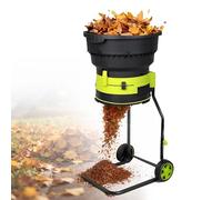 LYNNEYING Tritafoglie Elettrico con Protezione Surriscaldamento, 2500W Trituratore Per Foglie Senza Lame, Tramoggia 53cm, Motore 8000RPM, per Foglie Secche, Rametti, Rifiuti Giardino(Powercord*30m)