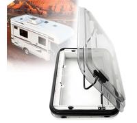 LYNNEYING Ventilazione Tetto Caravana, Finestra Tetto Camper a Spinta, Interno ABS Unico, Cornice Alu, Acrilico Doppio Strato, Rete, Facile Install 25-60mm per Camping-Car/Rimorchio(400 * 400mm)