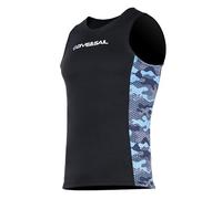 Lynqeeh Gilet da uomo, 2 mm, in neoprene, senza maniche, per immersioni, canoa, nuoto, con nylon, 10% materiale per surf (XL)