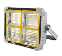 LYNTES 150W Faro LED Ricaricabile, 11000mAh Faretto LED Esterno con Pannello Solare Portatile, 5 Modalità Batteria Lampada Emergenza Luce da Campeggio, Lavoro, Cantiere, Riparazione Auto, Pesca