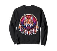 Lynx Acchiappasogni Floreale Spirituale Boho Style Art Felpa