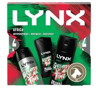 Lynx LYNX Africa Trio Deodorante Set Regalo Bagnoschiuma, Spray Corpo e Antitraspirante perfetto per la sua routine quotidiana 3 pezzi