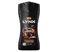 Lynx Men Dark Temptation - Gel doccia 3 in 1 con un intenso profumo di cioccolato ricco per una sensazione fresca e pulita tutto il giorno, 225 ml, confezione da 6