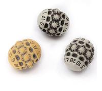 LYNX Set Dadi D20 - Set di Tre Dadi 20 Facce - Dadi per GDR a Tema Teschio & Ossa. Regalo Fresco e Unico per Dungeons & Dragons (DND), Warhammer, D&D, Pathfinder, Magic The Gathering (MTG). (Misto)