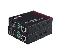 Lynxcel Convertitore multimediale in fibra Gigabit, Slot SFP aperto SFP al convertitore Ethernet, 10/100/1000Base-TX a convertitore Ethernet in fibra 1000Base-FX, supporto moduli Gigabit SFP, 1 coppia