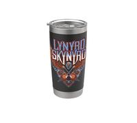 Lynyrd Skynyrd Eagle Chitarre Serpenti Rock Band Festival Biker Bicchiere termico in acciaio inox doppia parete