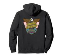 Lynyrd Skynyrd Eagle - Distintivo con Bandiera degli Stati Uniti Anni '70 Southern Rock Felpa con Cappuccio