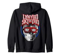 Lynyrd Skynyrd Freebird Skull Occhiali Vintage Festival Biker Felpa con Cappuccio