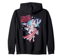 Lynyrd Skynyrd Lady Liberty Eagle Stars Stripes Bandiera USA Rock Felpa con Cappuccio