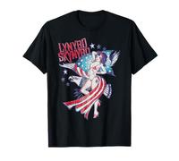 Lynyrd Skynyrd Lady Liberty Eagle Stars Stripes Bandiera USA Rock Maglietta