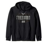 Lynyrd Skynyrd Logo Free Bird Lyrics Classic Rock Anni '70 retrò Felpa con Cappuccio