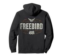 Lynyrd Skynyrd Logo Free Bird Lyrics Classic Rock Retro Anni '70 Felpa con Cappuccio
