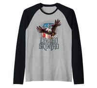 Lynyrd Skynyrd Pick Em Up Eagle Free Bird Rock Stars Stripes Maglia con Maniche Raglan