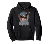 Lynyrd Skynyrd Pick em Up Eagle Free Bird Stars Stripes Rock Felpa con Cappuccio