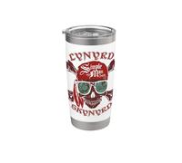 Lynyrd Skynyrd Skull Crossbones Simple Man Pirate Retro Rock Bicchiere termico in acciaio inox doppia parete