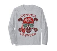 Lynyrd Skynyrd Skull Crossbones Simple Man Pirate Retro Rock Maglia a Manica