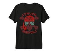 Lynyrd Skynyrd Skull Crossbones Simple Man Pirate Retro Rock Maglietta Premium