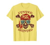 Lynyrd Skynyrd Skull Crossbones Simple Man Pirate Rock Retro Maglietta