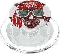 Lynyrd Skynyrd Skull Crossbones Simple Man Pirate Rock Retro PopSockets PopGrip per MagSafe