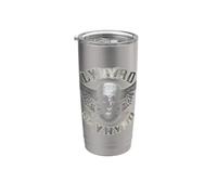 Lynyrd Skynyrd Skull Wings Silver Redneck Rock Biker Vintage Bicchiere termico in acciaio inox doppia parete