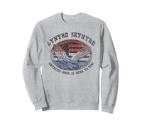 Lynyrd Skynyrd Southern Rock Here To Stay Biker Bandiera USA Logo Felpa