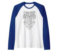 Lynyrd Skynyrd Spade - Carte da Gioco con Logo Vintage Anni '70 Maglia con Maniche Raglan