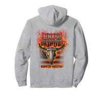 Lynyrd Skynyrd Steer Skull Made America Classic Rock Band Felpa con Cappuccio