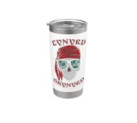 Lynyrd Skynyrd - Stencil a forma di teschio da uomo semplice pirata, stile retrò Bicchiere termico in acciaio inox doppia parete