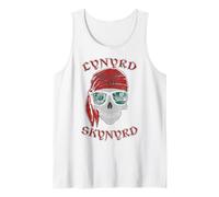 Lynyrd Skynyrd - Stencil a Forma di Teschio, Stile Rock, retrò, Pirata Canotta