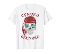 Lynyrd Skynyrd - Stencil a Forma di Teschio, Stile Rock, retrò, Pirata Maglietta