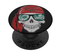 Lynyrd Skynyrd - Stencil a forma di teschio, stile rock, retrò, pirata PopSockets PopGrip Adesivo