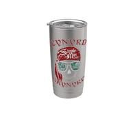Lynyrd Skynyrd - Stencil a forma di teschio, stile vintage, motivo: pirata Bicchiere termico in acciaio inox doppia parete