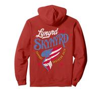 Lynyrd Skynyrd Supporto Southern 70s Rock Wing Flag Stars Felpa con Cappuccio
