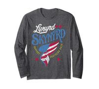 Lynyrd Skynyrd Supporto Southern 70s Rock Wing Flag Stars Maglia a Manica