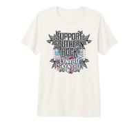 Lynyrd Skynyrd Supporto Southern Rock Band Vintage Logo 70s Maglietta Premium