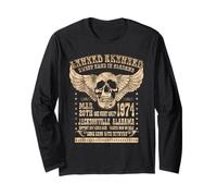Lynyrd Skynyrd Sweet Home Alabama 74 Rock Festival anni '70 Biker Maglia a Manica