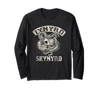 Lynyrd Skynyrd Teschio Serpente Anni '70 Rock Tattoo Biker Art Gifts Maglia a Manica