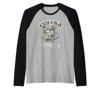 Lynyrd Skynyrd Teschio Serpente Anni '70 Rock Tattoo Biker Art Gifts Maglia con Maniche Raglan