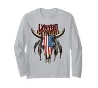 Lynyrd Skynyrd USA Skull Biker Steer Southern Rock Gifts Maglia a Manica
