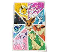 LYO HÔMADICT Plaid Sherpa Pokemon - 100 x 150 cm - Coperta in pile morbida e calda - Evoli Evolution - Qualità elevata e confortevole, licenza ufficiale