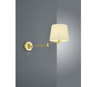 LYON APPLIQUE DOPPIO SNODO OTTONE SATINATO CON PARALUME BIANCO L. 68,5CM, D.25,5CM 1 LUCE ATTACCO E27
