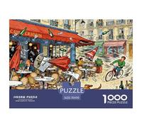 Lyon Bouchon Restaurant Puzzle in Legno Impermeabile Puzzles Da 1000 Pezzi Regali Per Adulti Colorati Giochi Educativi