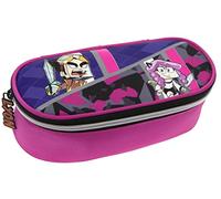 LYON GAMER - Astuccio Scuola Ovale Organizzato, con Divisori Interni e Passanti Elastici Porta Cancelleria - Astuccio Portapenne Bambino e Bambina Ideale per Medie e Elementari, 22x7Hx9,5 cm