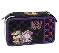 LYON GAMER - Astuccio Scuola Ufficiale Lyon Gamer, Astuccio 3 Scomparti Bambino e Bambina con Set Cancelleria, Penna Cancellabile Blu Frixion e Pratica Chiusura a Zip, 20x13Hx7 cm, Multicolore